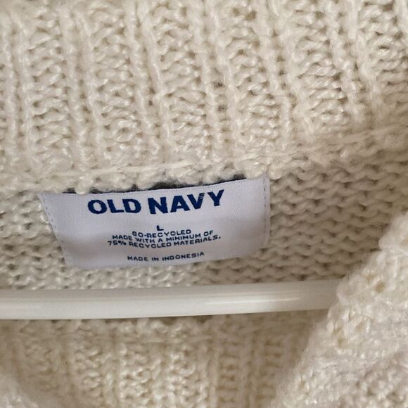 Old Navy Elegant Cream Knit Sweater Size Large. NWT - Picture 2 of 6